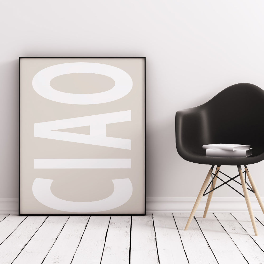 CIAO Typography Print - White