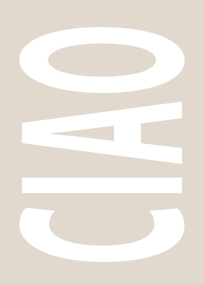 CIAO Typography Print - White