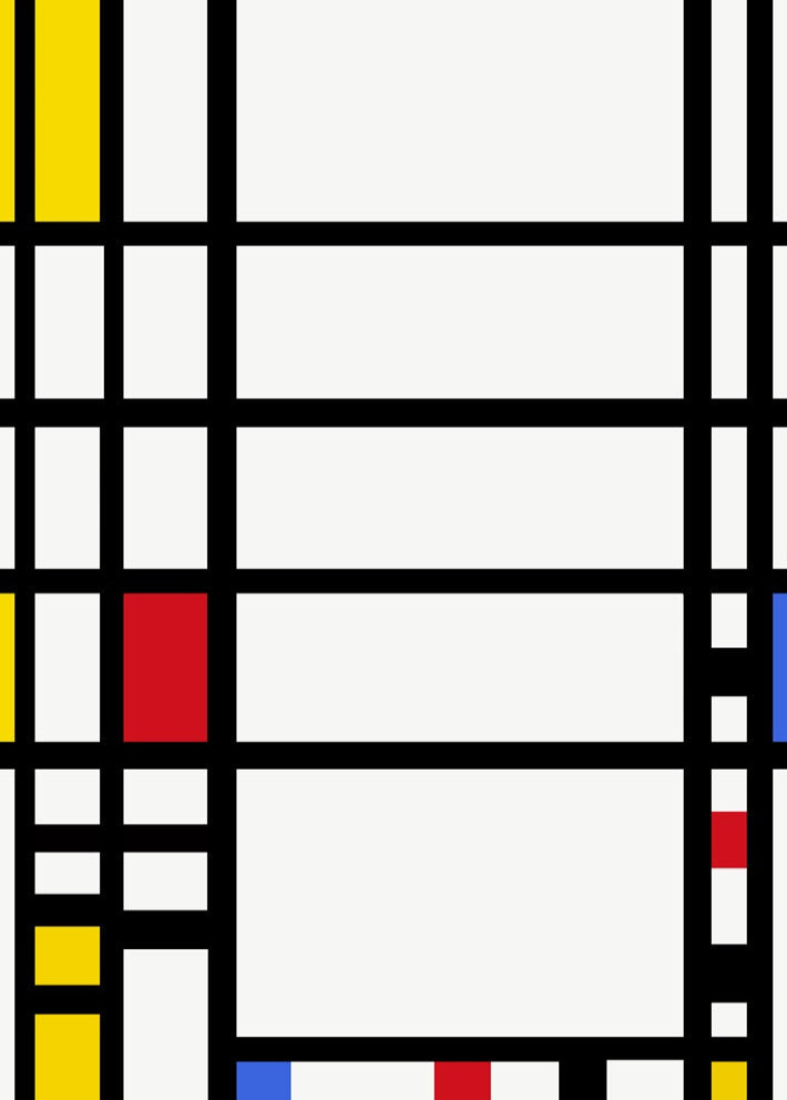 Mondrian 'Trafalgar Square' Geometric Poster