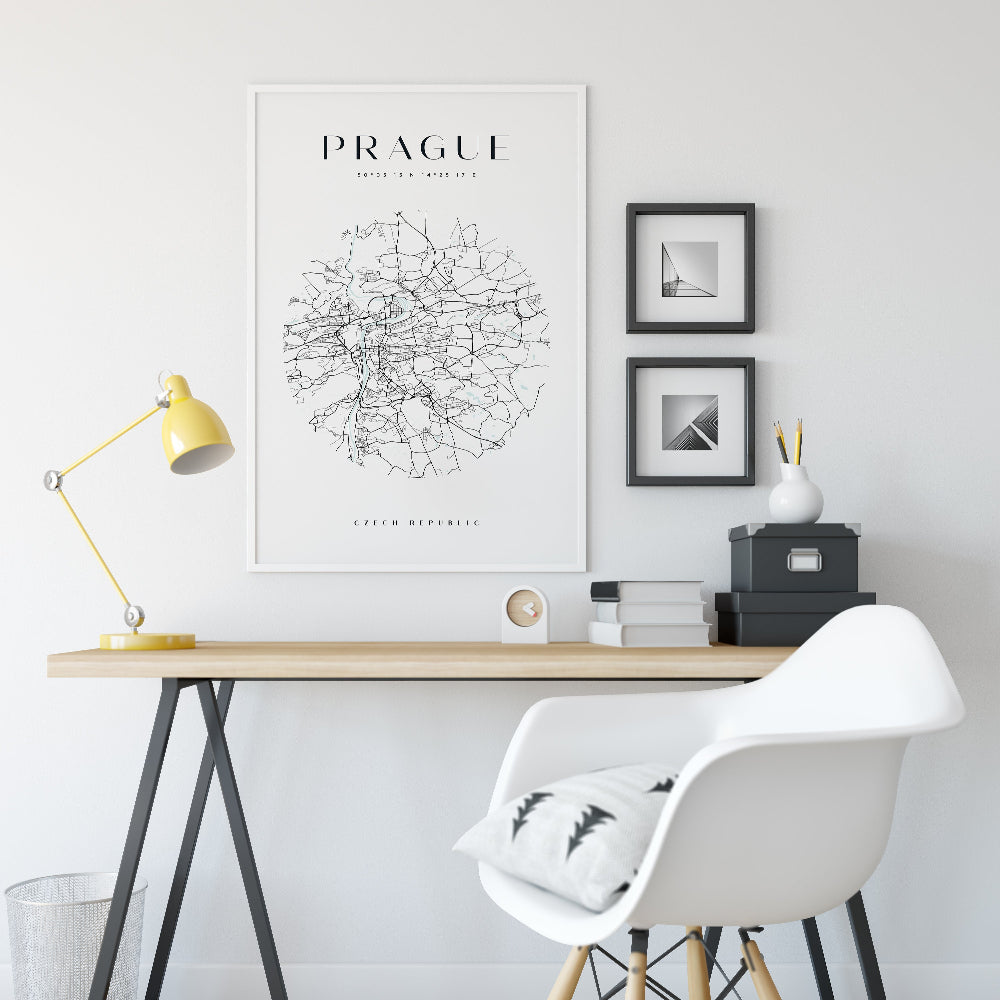Prague Circle Map Poster