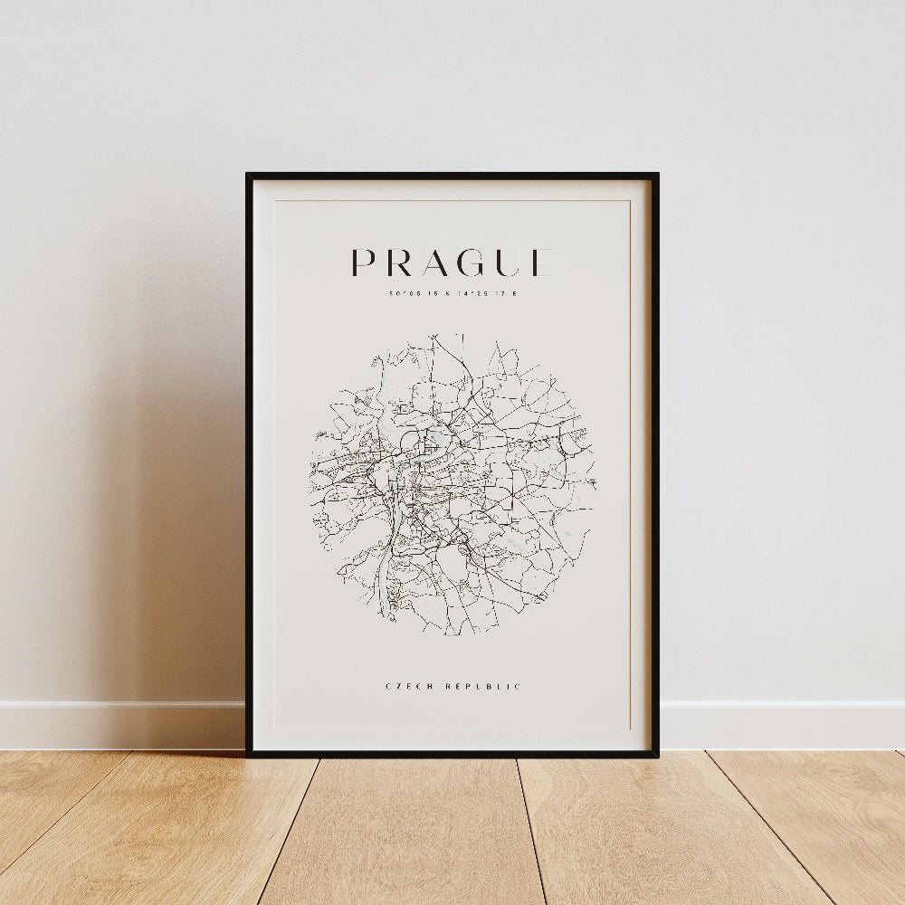 Prague Circle Map Poster
