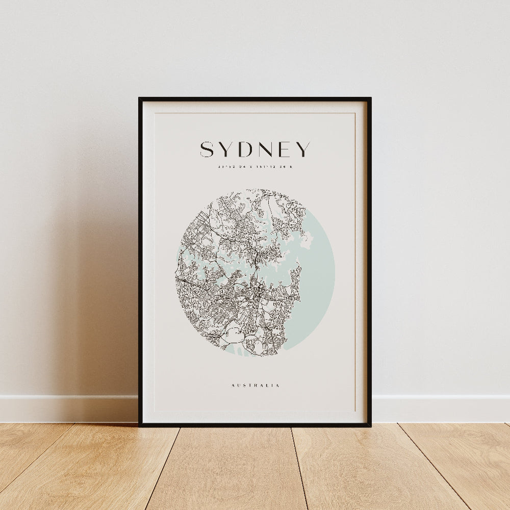 Sydney Circle Map Print