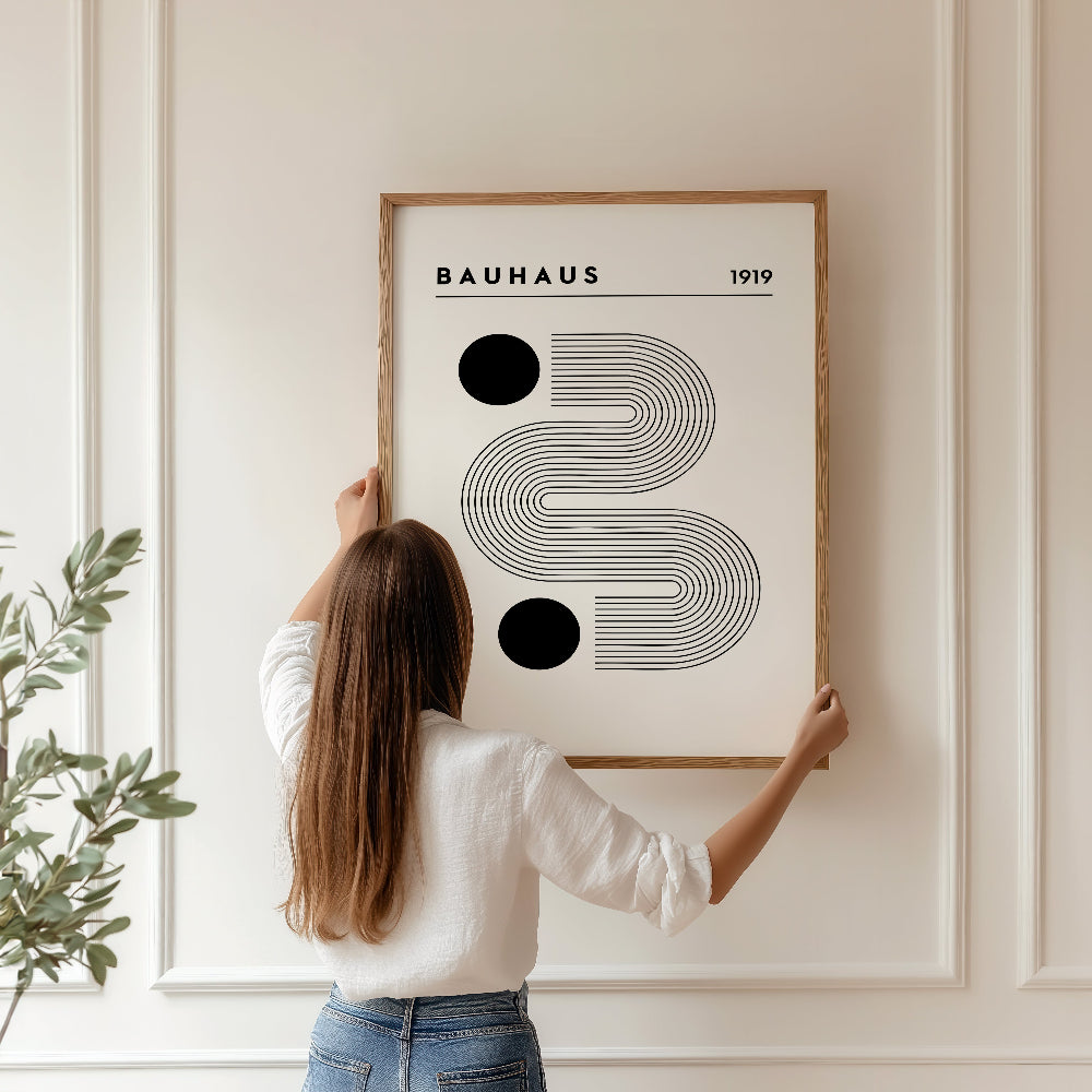 Bauhaus Black and White No. 8 Art Print