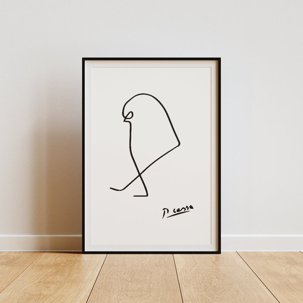 Picasso Bird Line Art Illustration