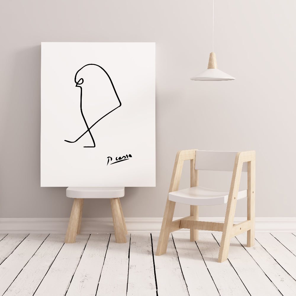 Picasso Bird Line Art Illustration