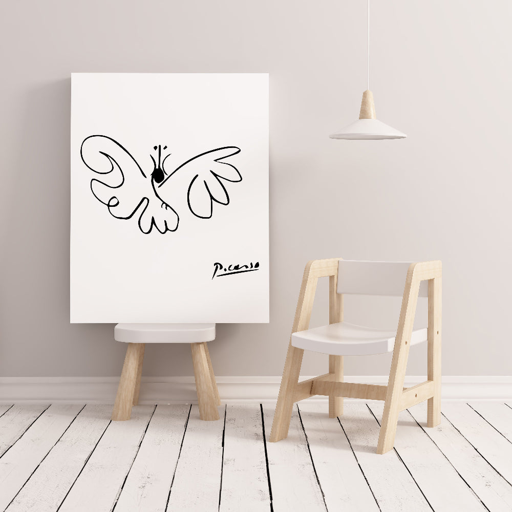 Picasso Butterfly Line Art Illustration