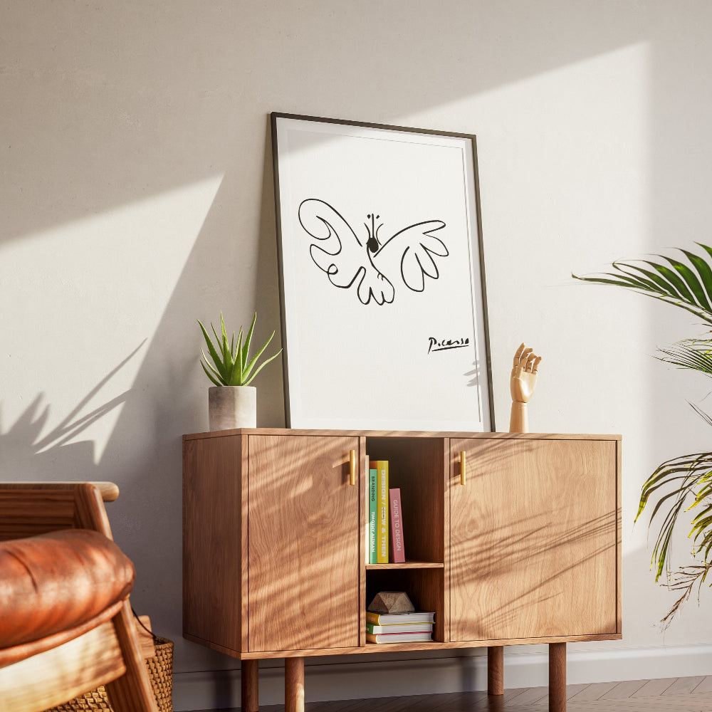 Picasso Butterfly Line Art Illustration
