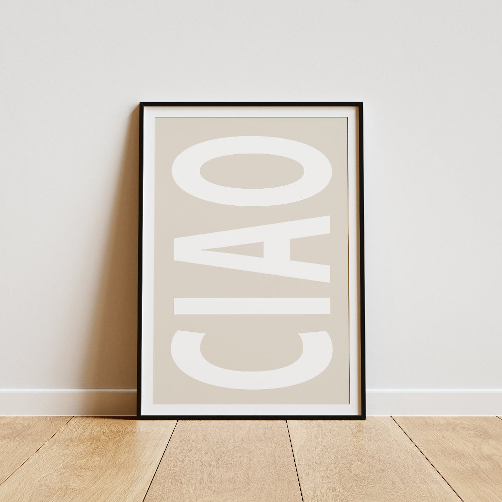 CIAO Typography Print - White