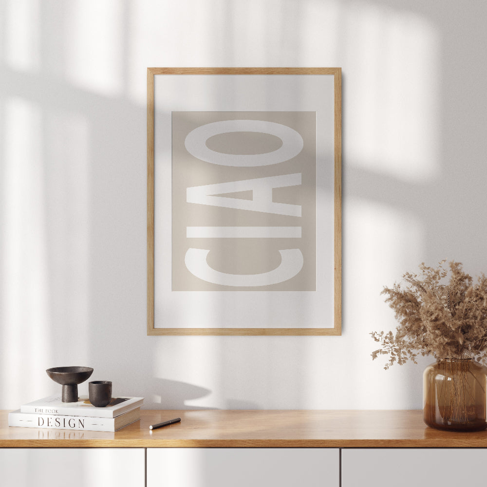 CIAO Typography Print - White
