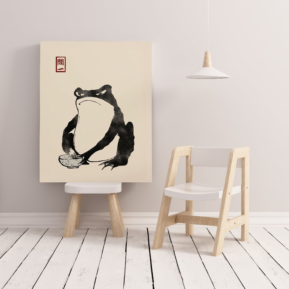 Matsumoto Hoji Grumpy Frog Art Print