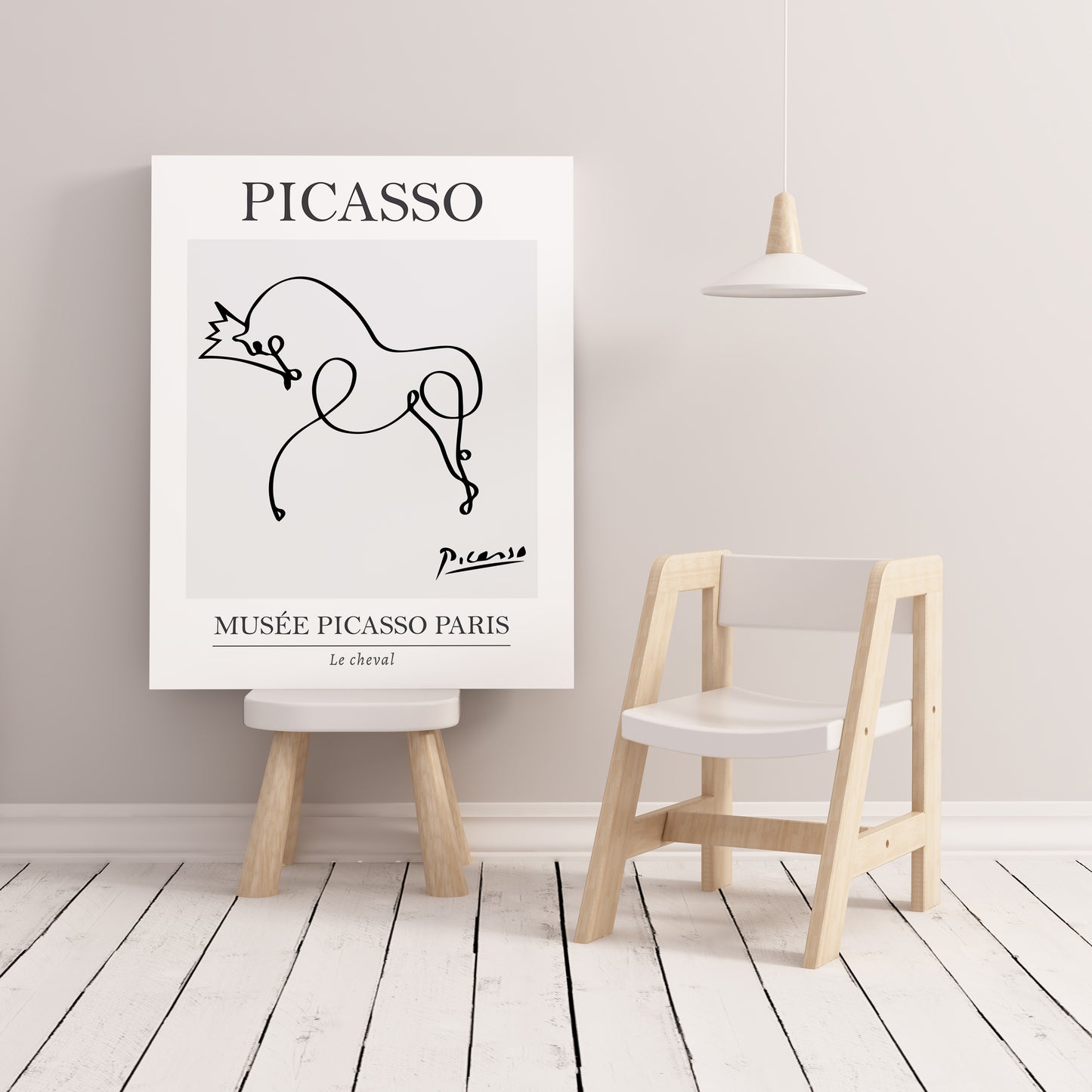 Picasso Horse Line Art Exhibition Print