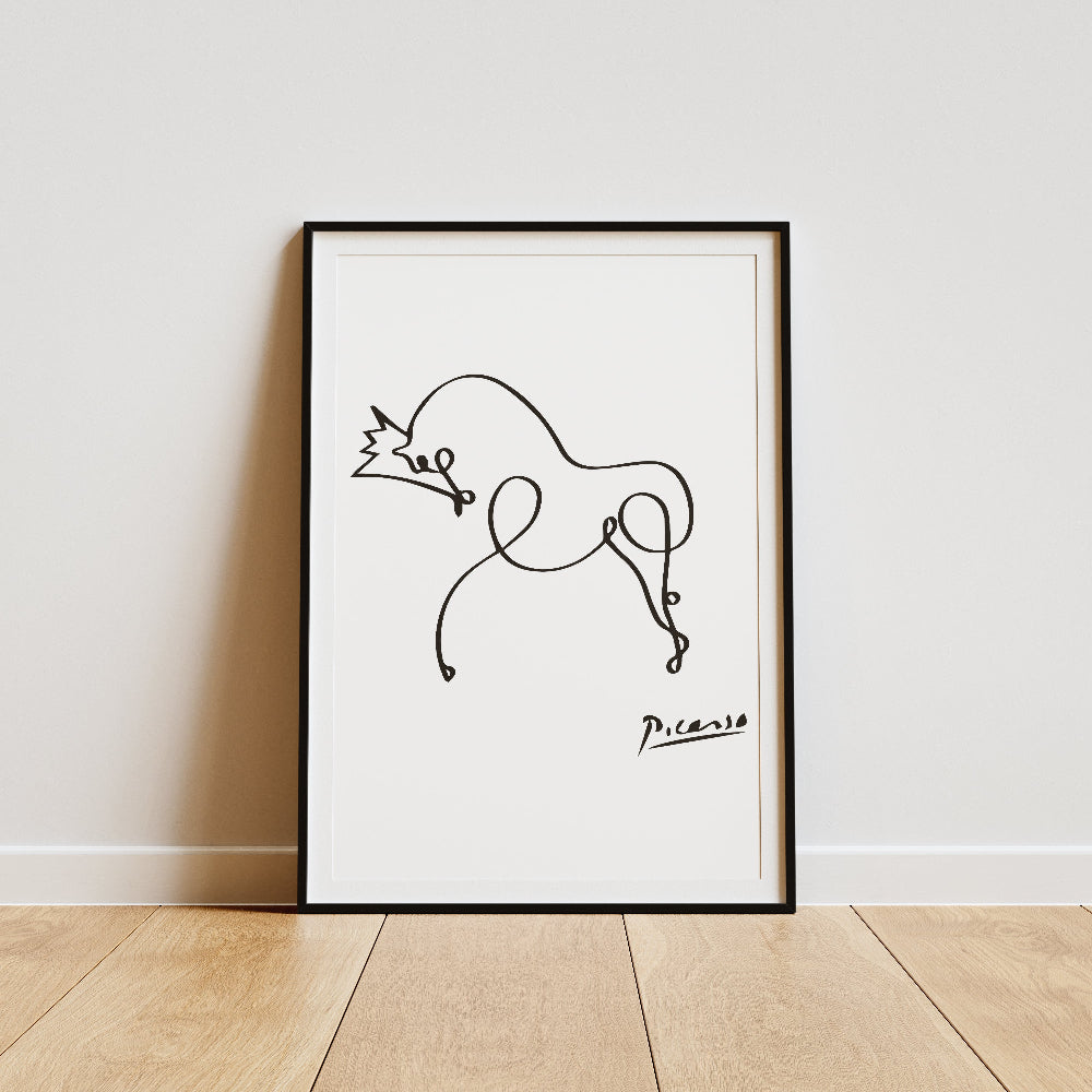 Picasso Horse Line Art Illustration