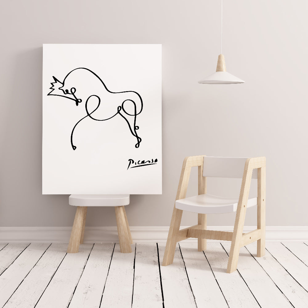 Picasso Horse Line Art Illustration