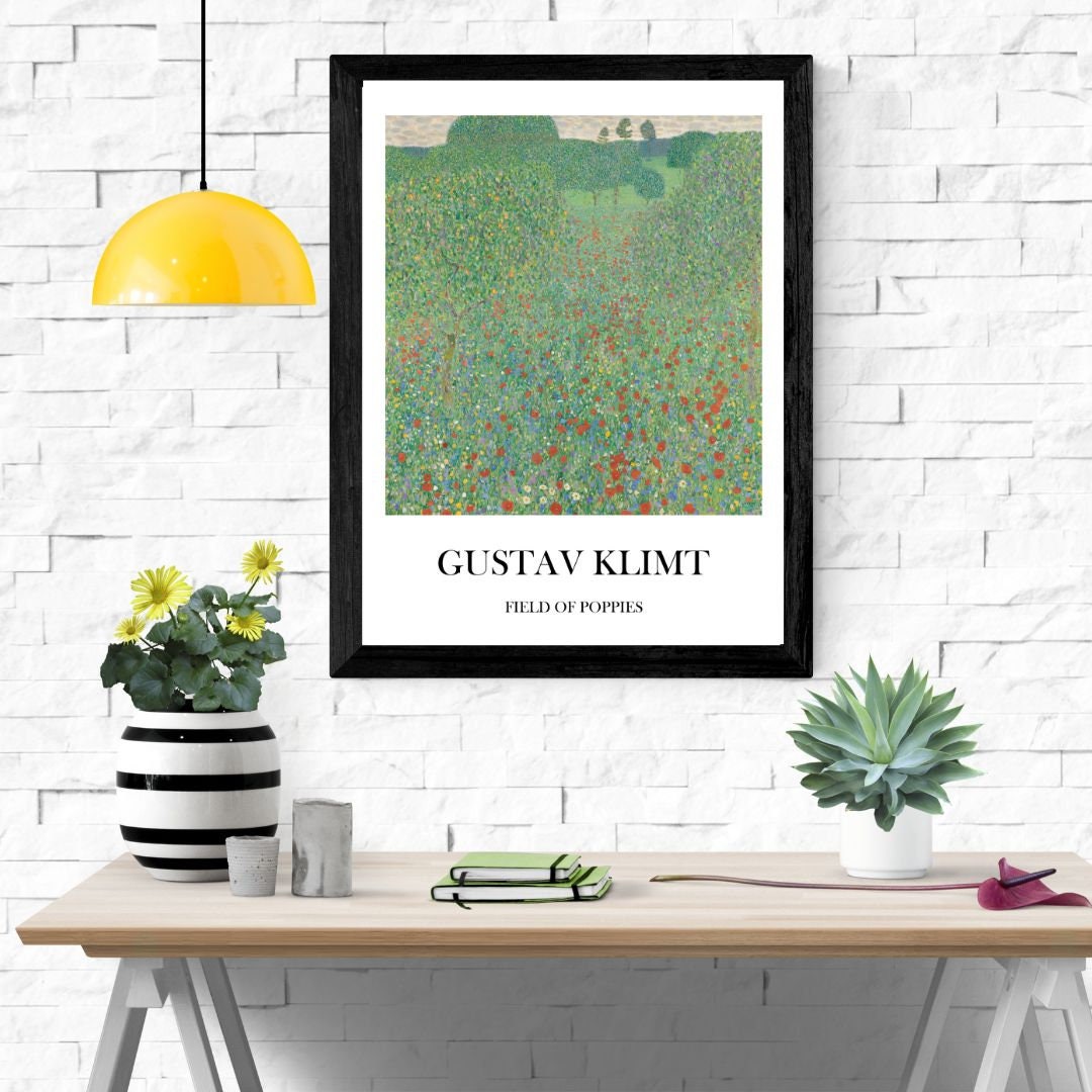 Gustav Klimt 'Field of Poppies' Exhibition Poster