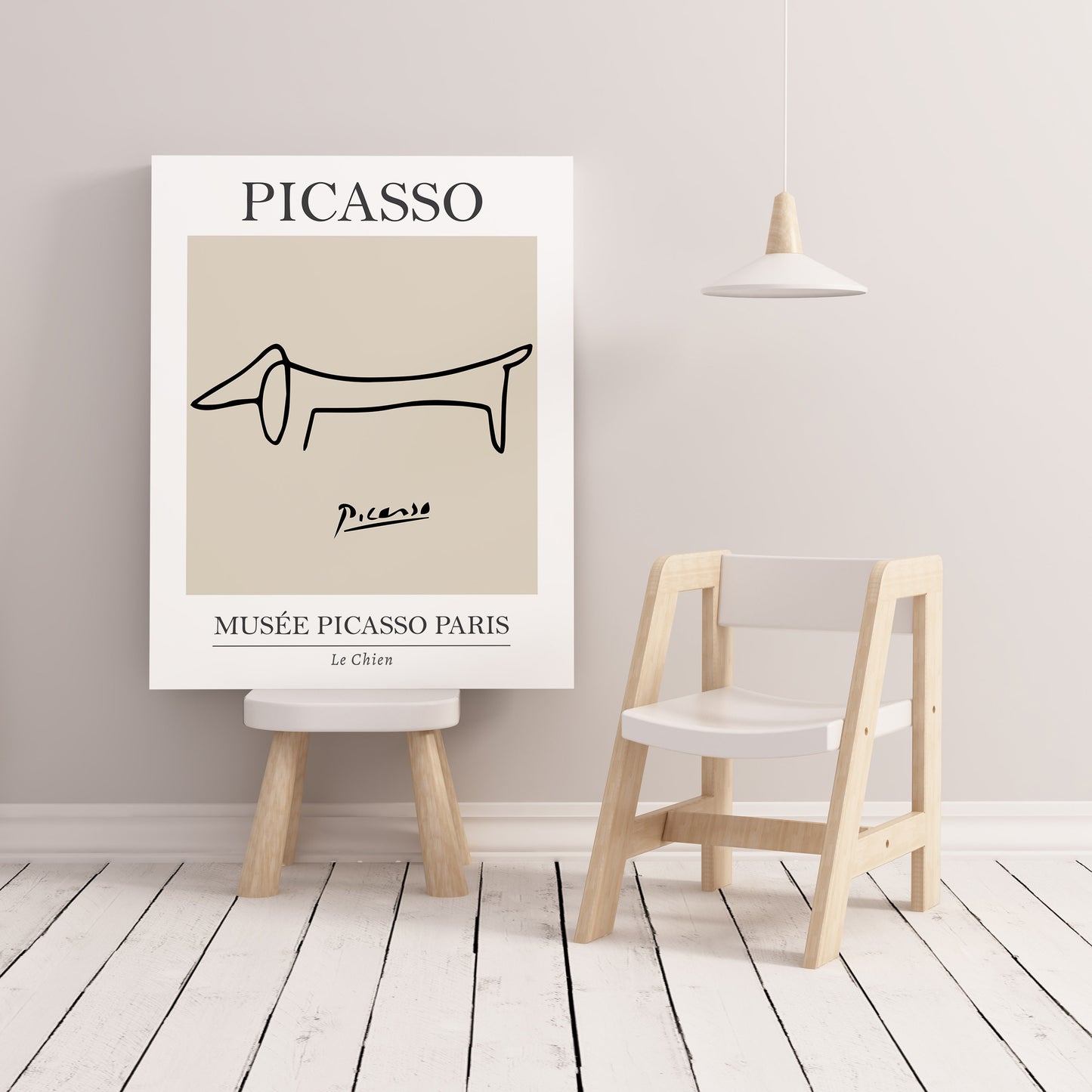 Picasso Dog Line Art Exhibition Print