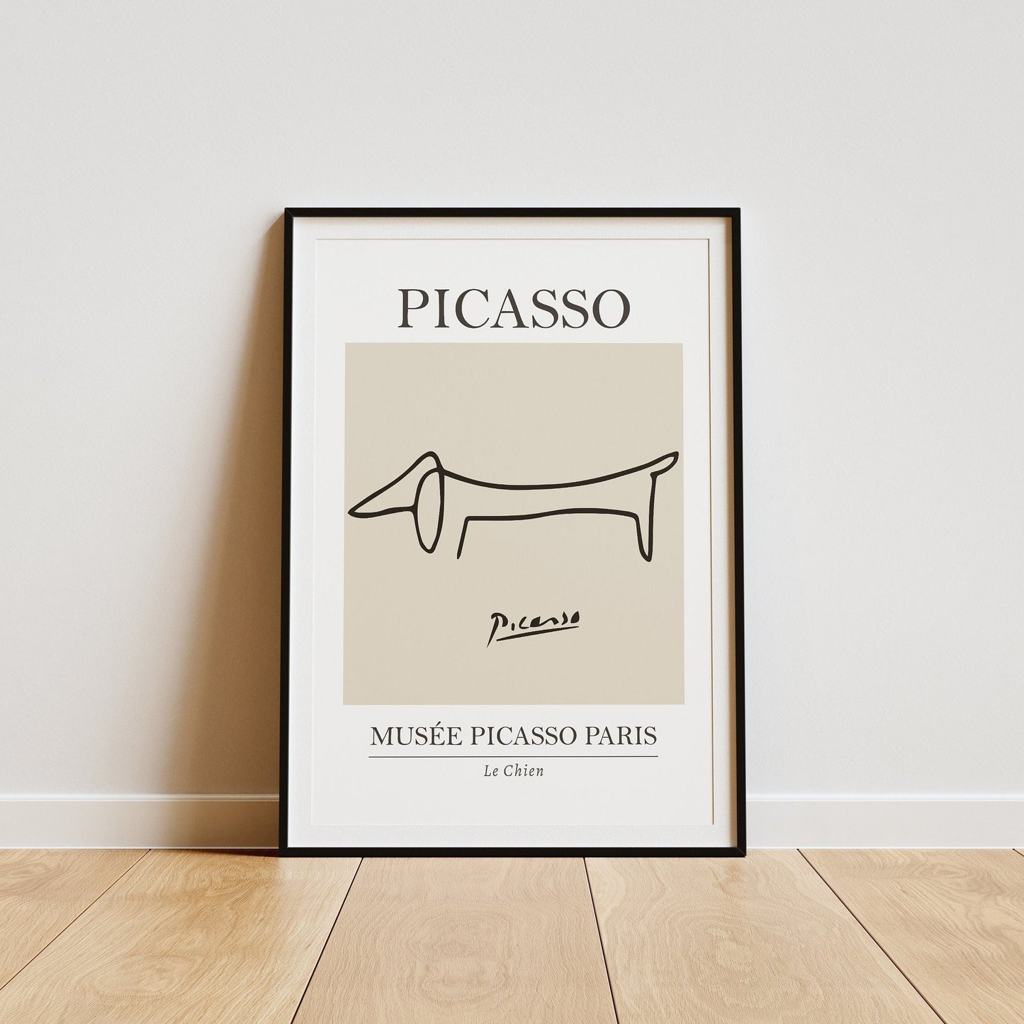 Picasso Dog Line Art Exhibition Print
