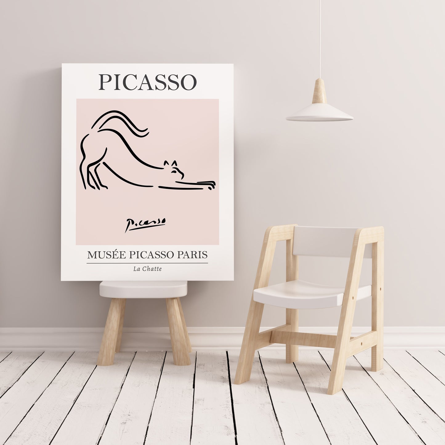 Picasso Cat Line Art Exhibition Print