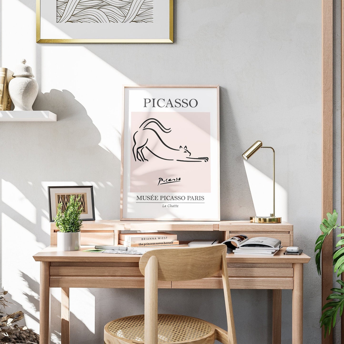Picasso Cat Line Art Exhibition Print