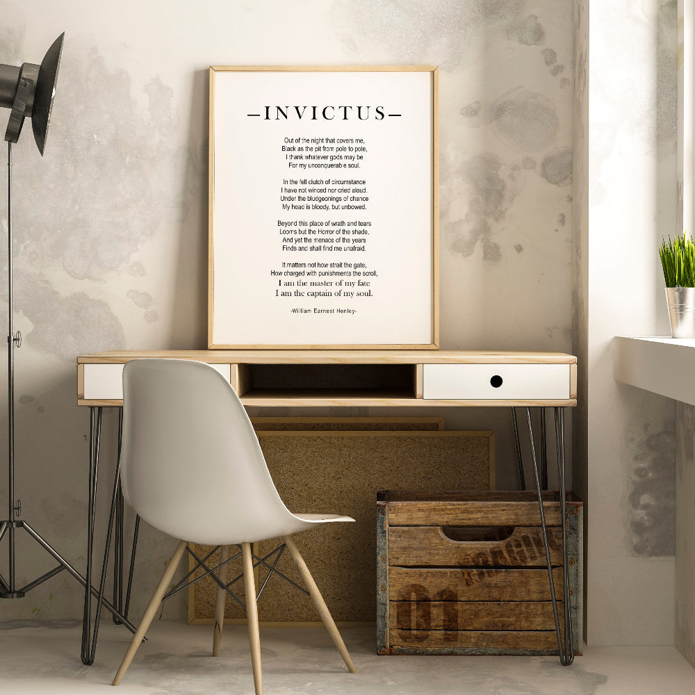 Invictus Poetry Quote Print