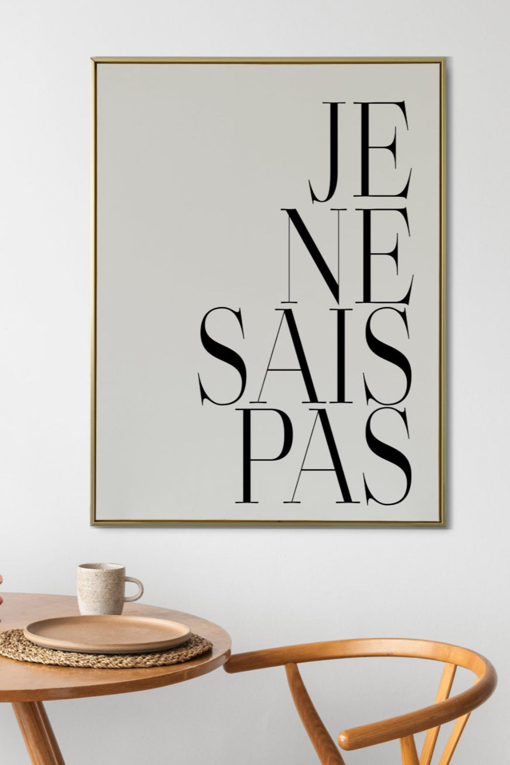 Typography 'Je ne sais pas' Word Art Print