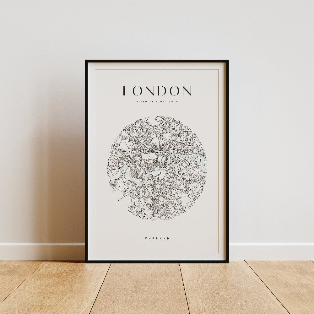 London Circle Map Print