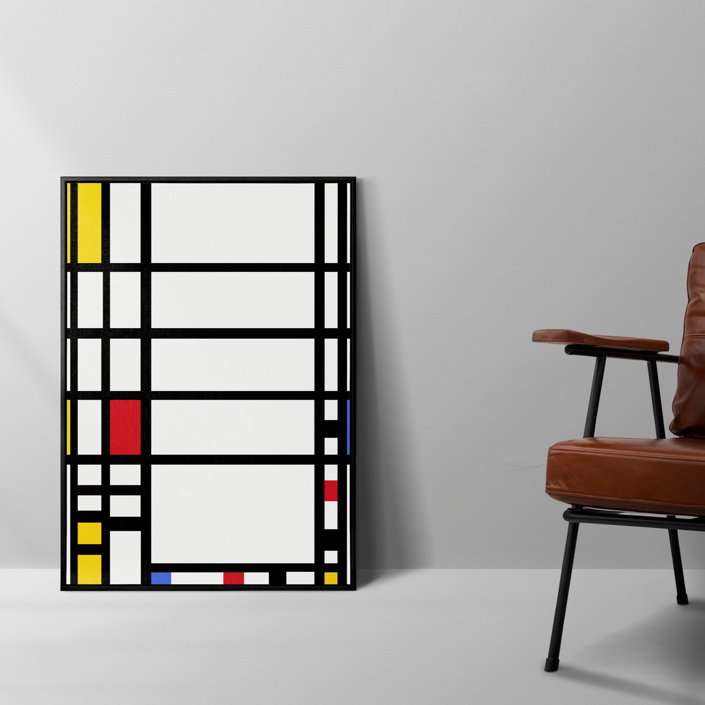 Mondrian 'Trafalgar Square' Geometric Poster