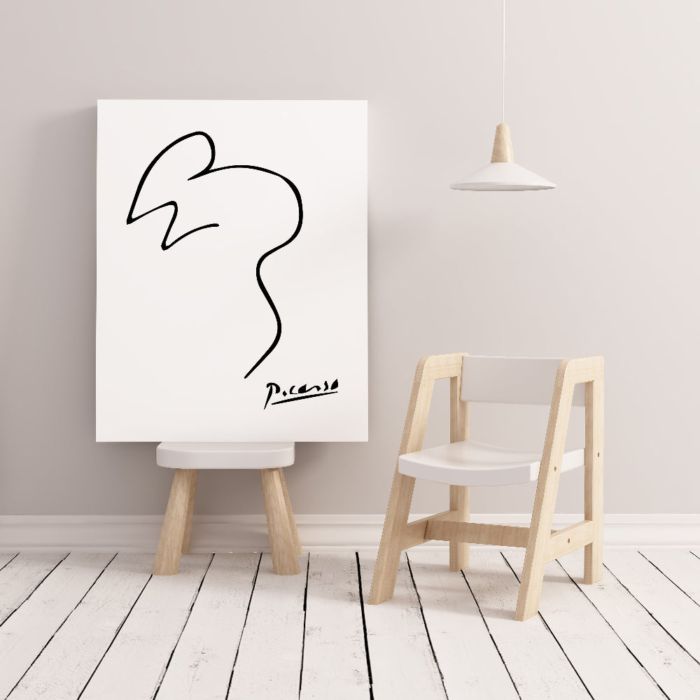 Picasso Mouse Line Art Illustration