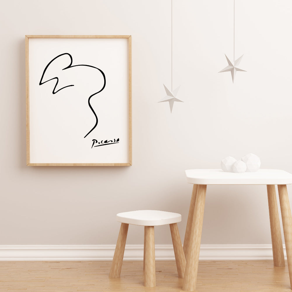 Picasso Mouse Line Art Illustration