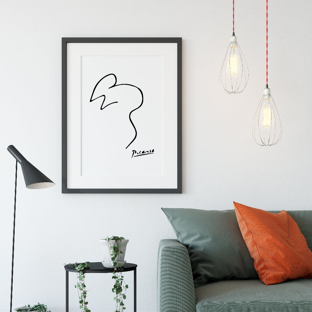 Picasso Mouse Line Art Illustration
