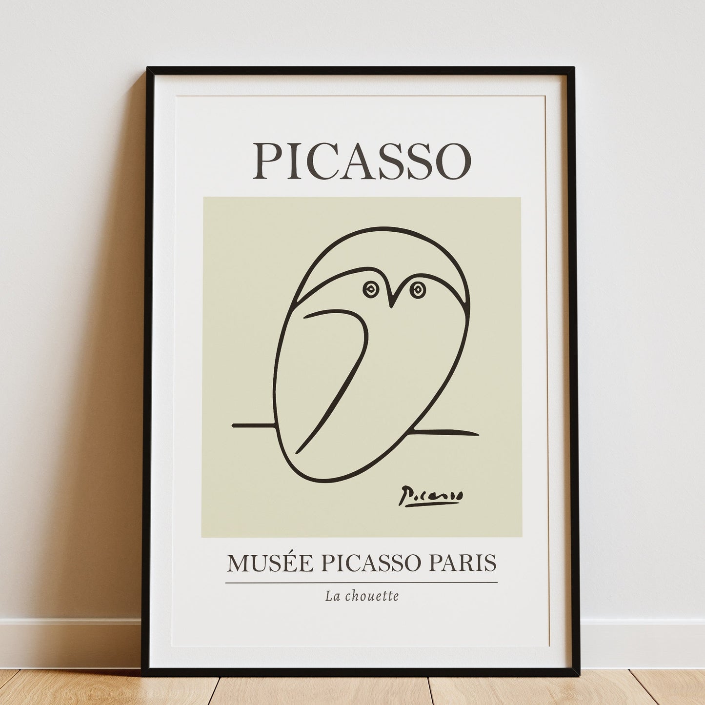 Picasso Owl Line Art Exhibition Print