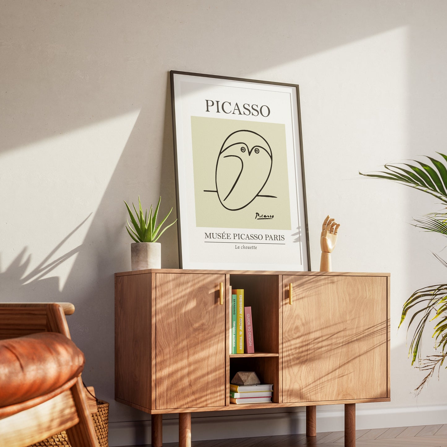 Picasso Owl Line Art Exhibition Print