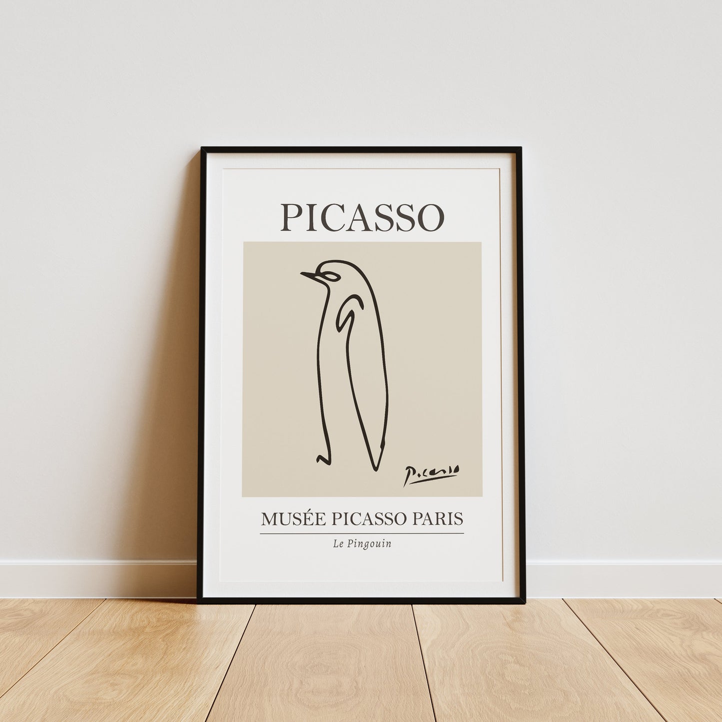 Picasso Penguin Line Art Exhibition Print