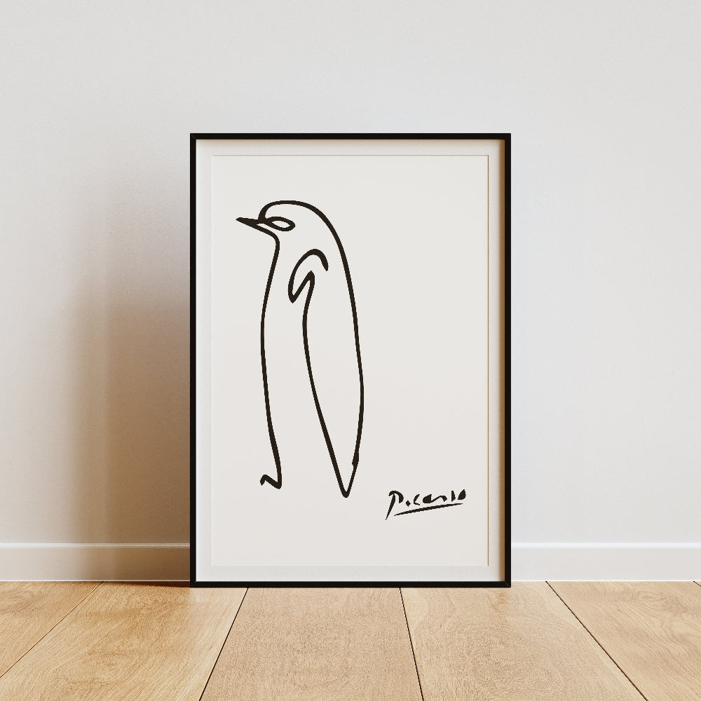Picasso Penguin Line Art Illustration