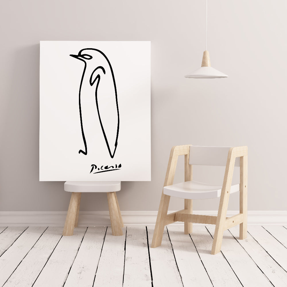 Picasso Penguin Line Art Illustration