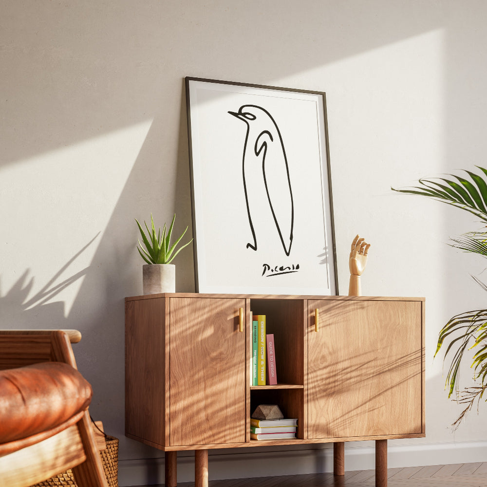 Picasso Penguin Line Art Illustration