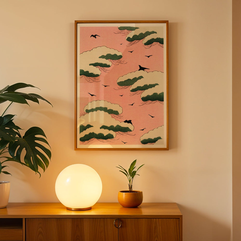 Pink Sky Clouds Art Print