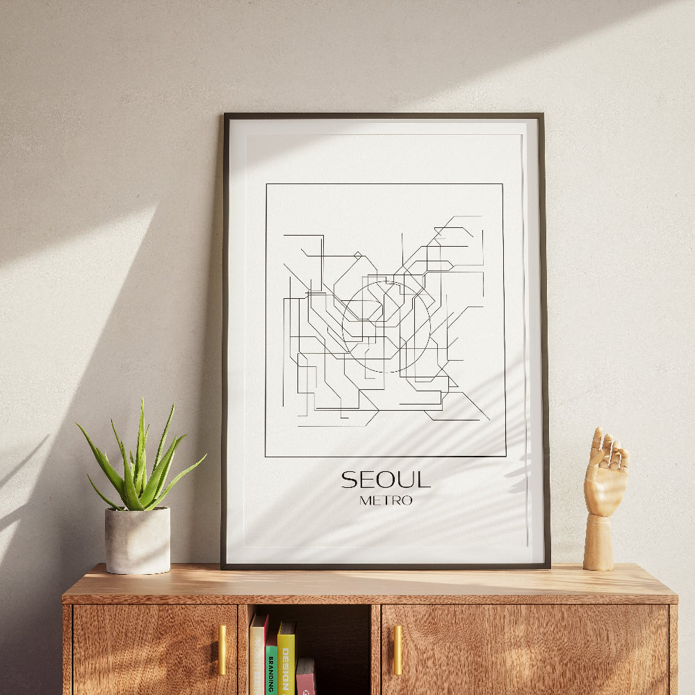 Seoul Metro Map Art Print