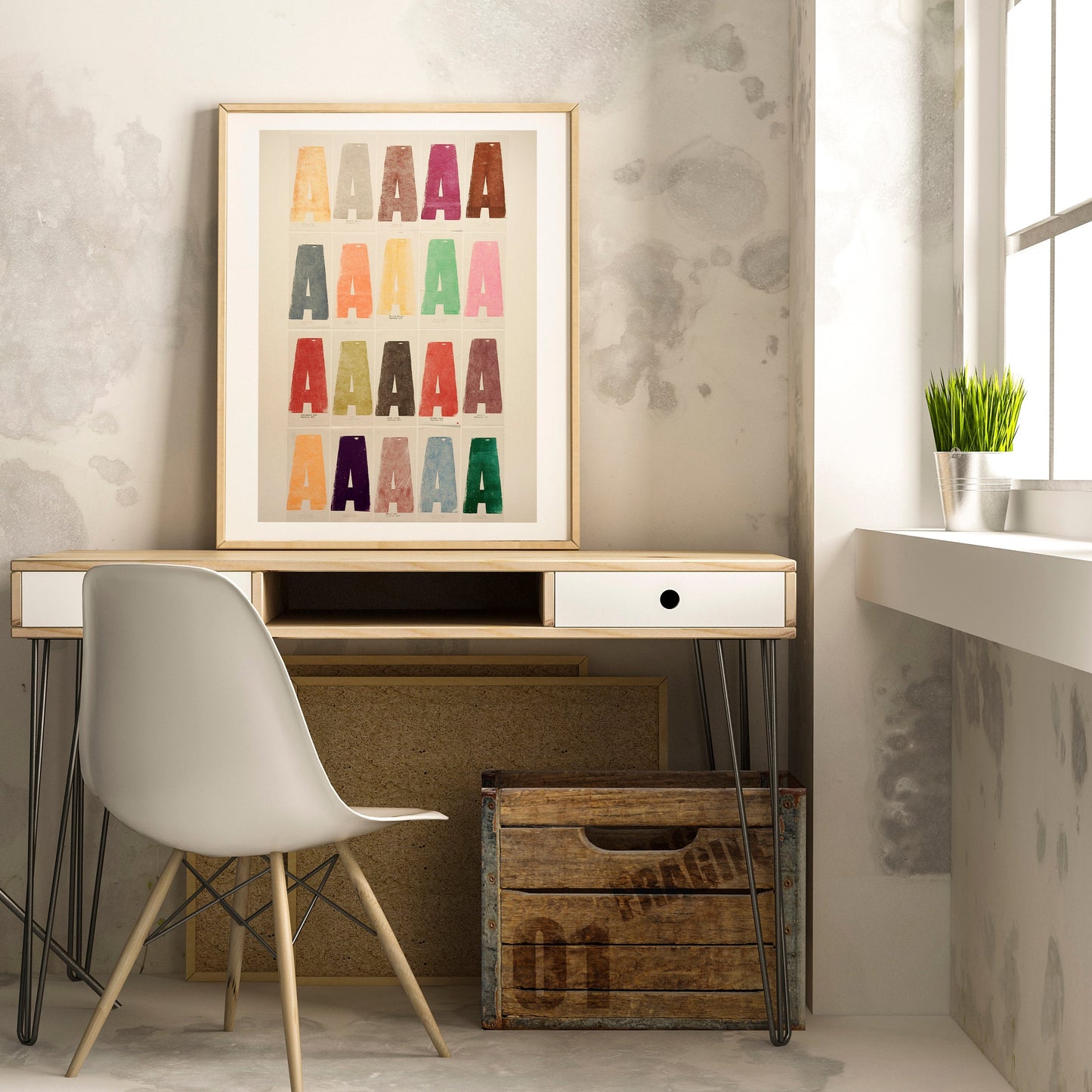 Letter A Typography Poster