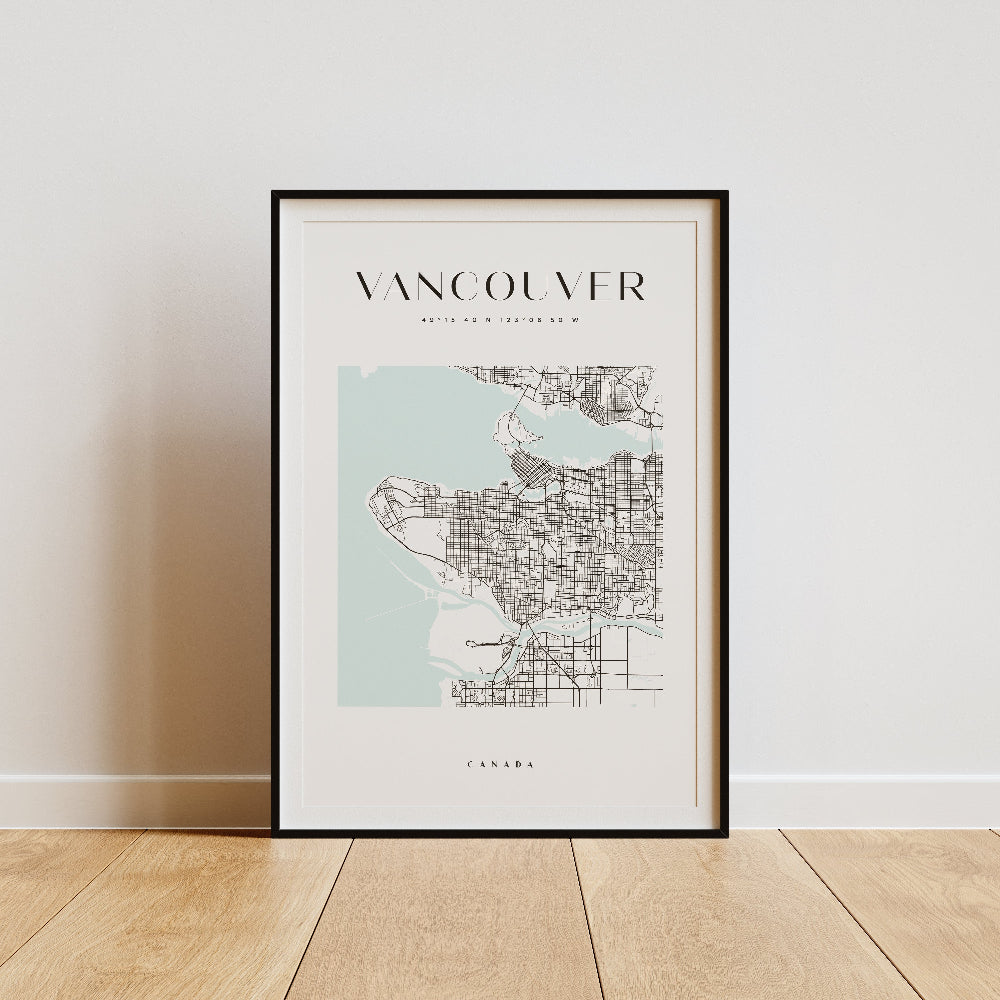 Vancouver City Map Print