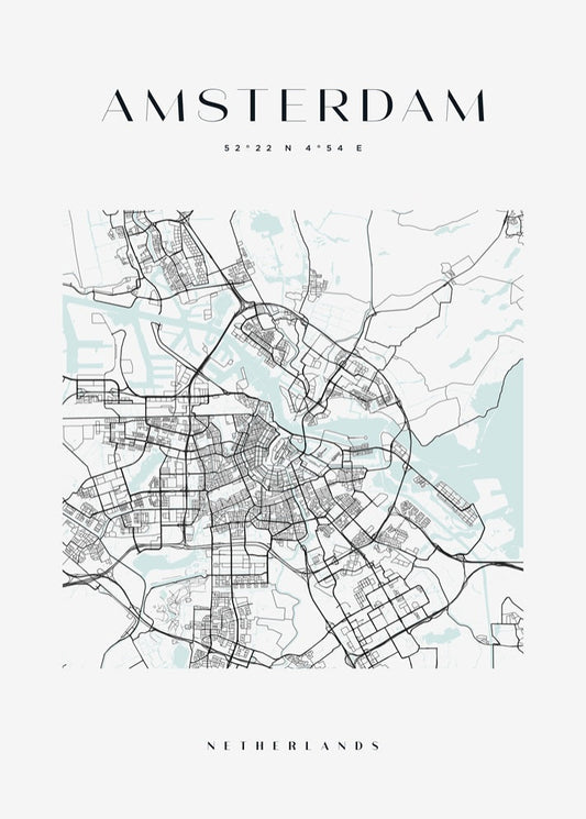 Amsterdam Map Print