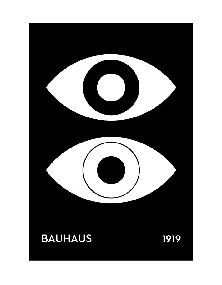 Bauhaus White and Black No. 4 Art Print
