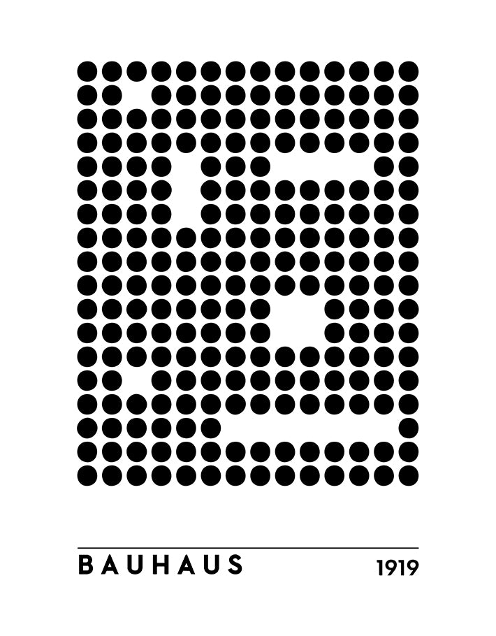 Bauhaus Black and White No. 5 Art Print