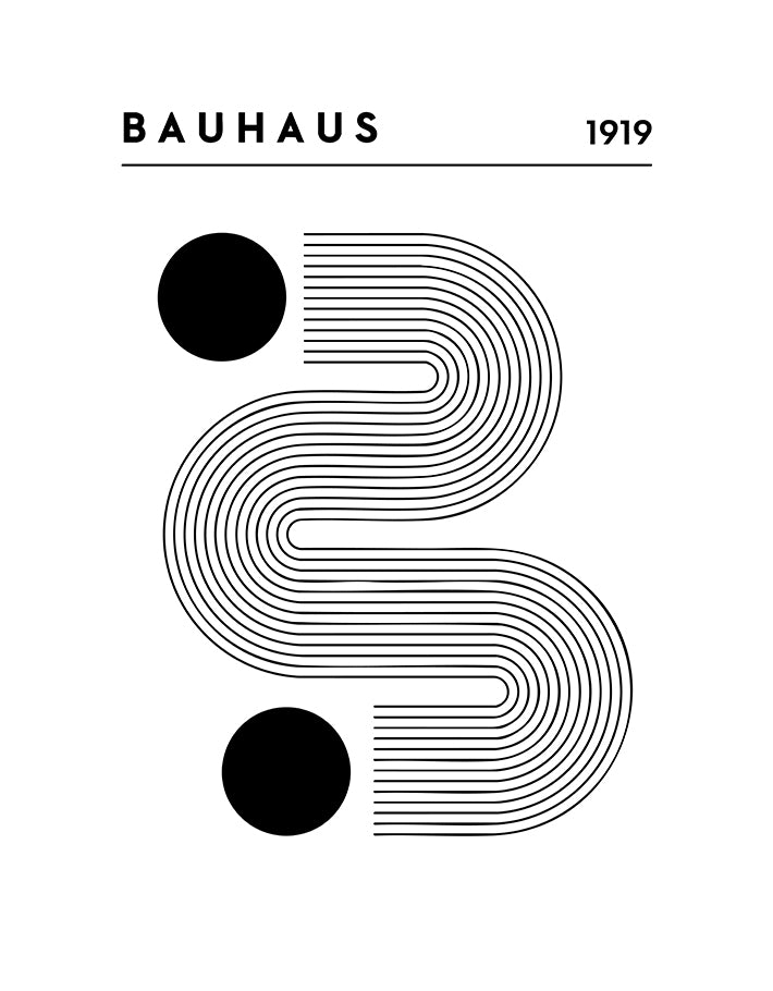 Bauhaus Black and White No. 8 Art Print