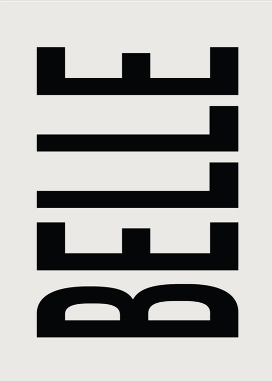 Belle Typography Poster