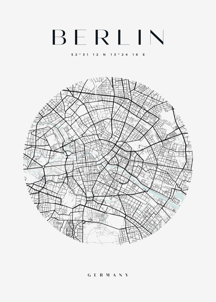 Berlin Circle Map Print