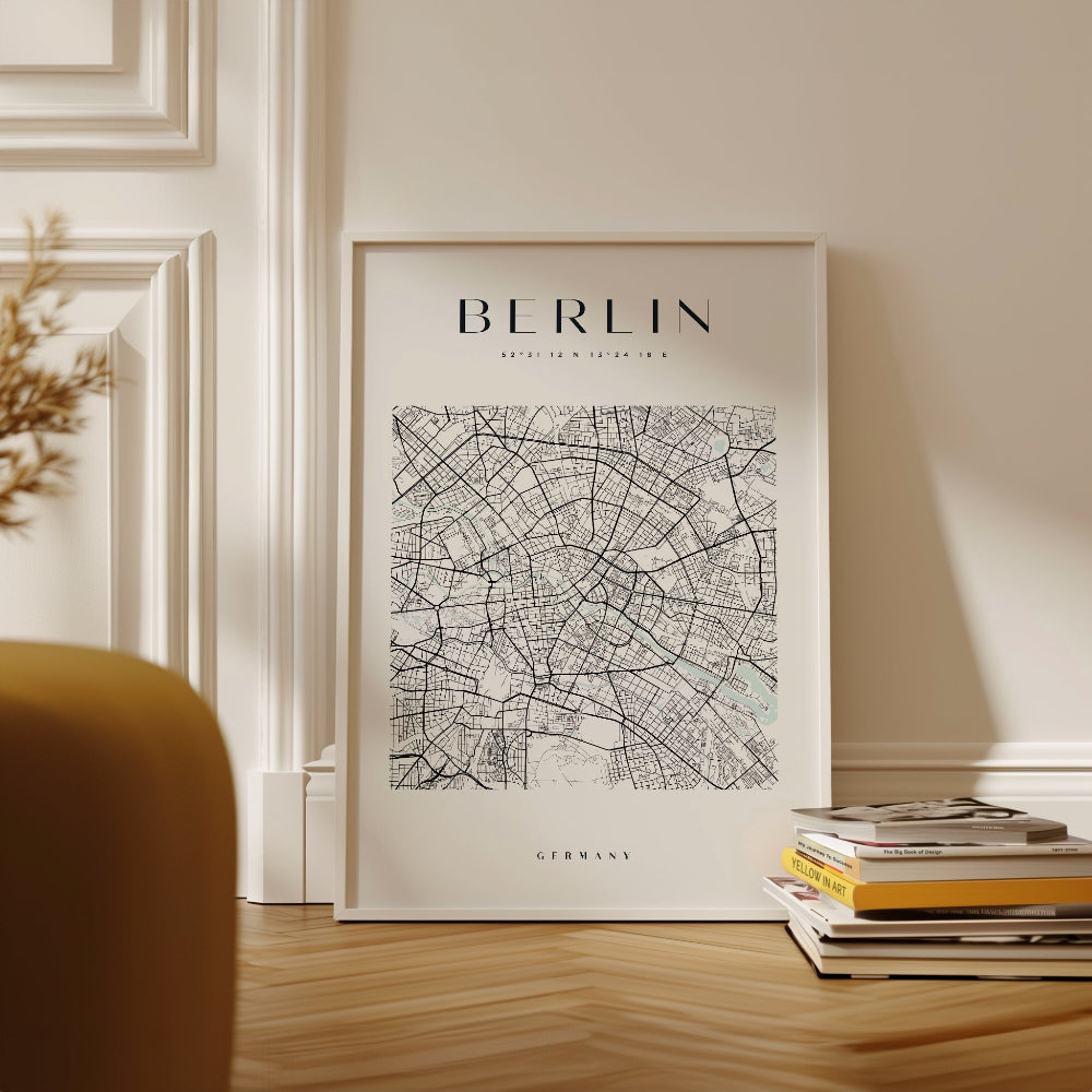 Berlin Square Map Print