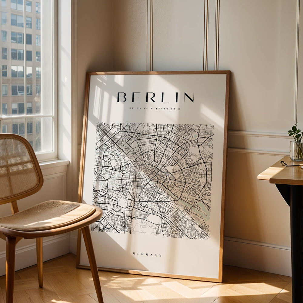 Berlin Square Map Print