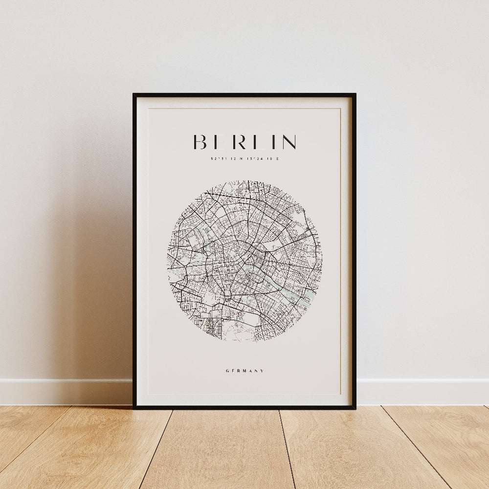 Berlin Circle Map Print