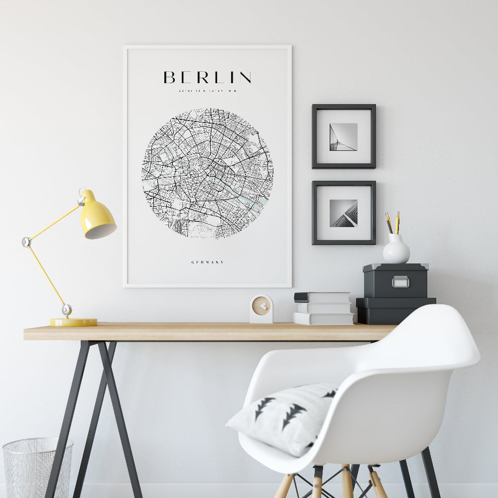 Berlin Circle Map Print