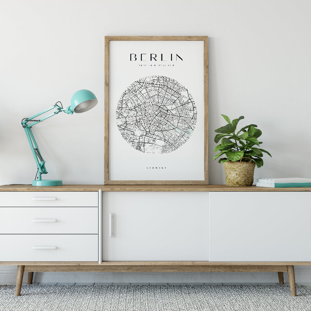 Berlin Circle Map Print